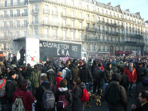 manifestation de soutien � Julien coupat