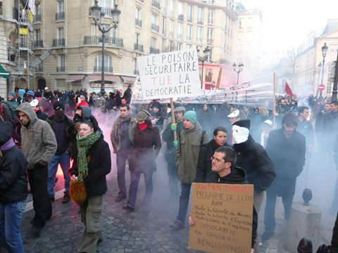 manifestation de soutien � Julien coupat